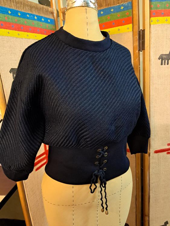 بامبر جکت زنانه بافت/دخترانه موهر پشمی - قد ۴۵ - مناسب مهمانی و دورهمی